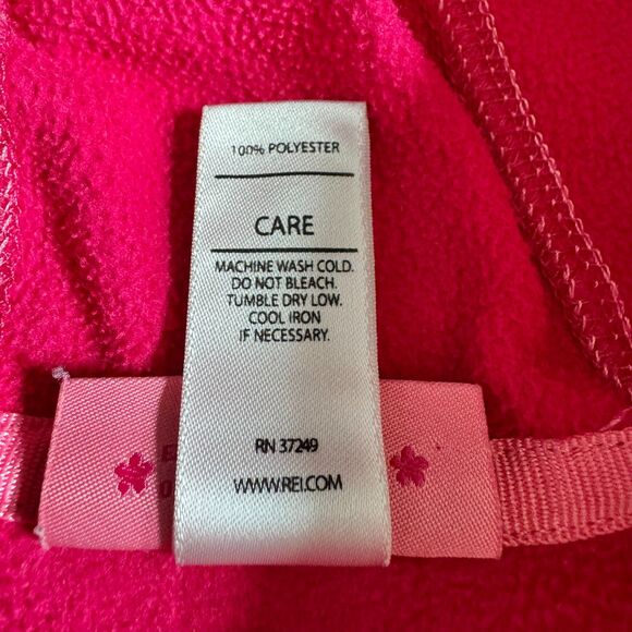 REI Pink Fleece Owl Embroidery Zip Hoodie Jacket Kids 18MO Lightweight Outdoors - Picture 8 of 9